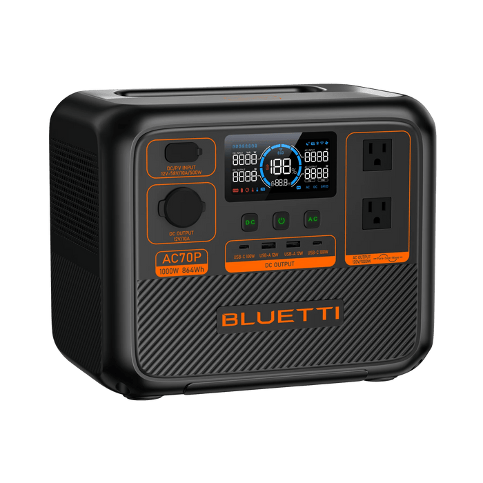 BLUETTI AC70P Solar Generator Portable Power Station