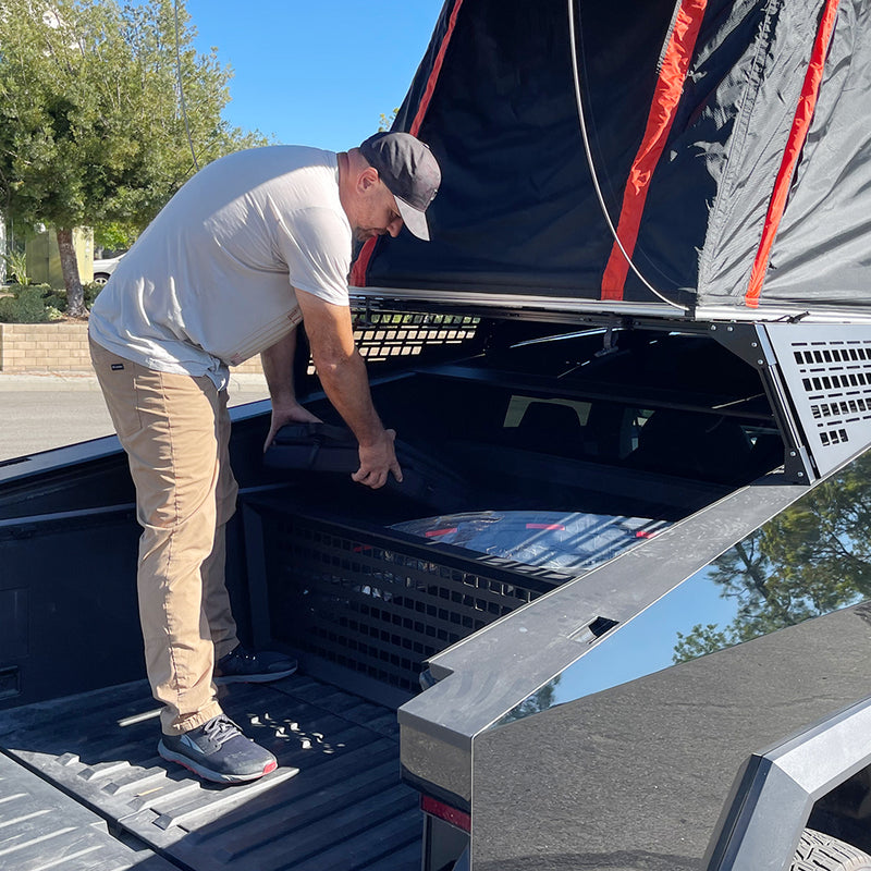CYBERTRUCKco TESLA CYBERTRUCK MOTO RACK -Stainless Steel & Aluminum Matte Black