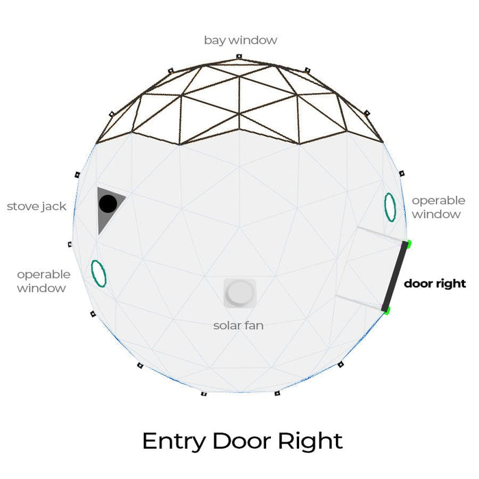 Luna Glamping 6m (20') Stargazer ~ Element Glamping Dome