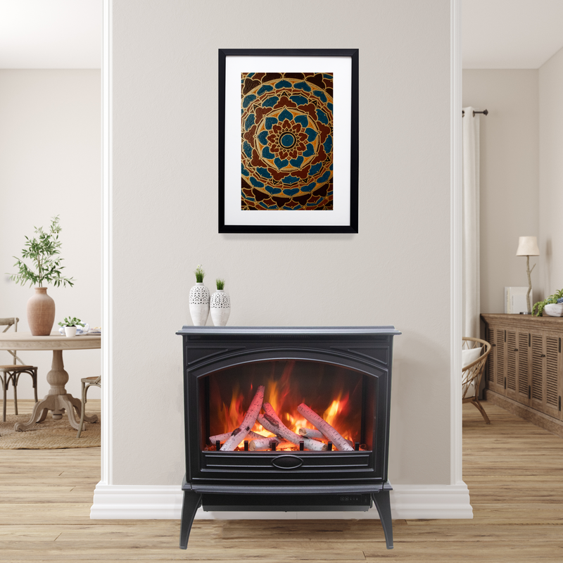 Amantii 50" Cast Iron Freestand Electric Fireplace