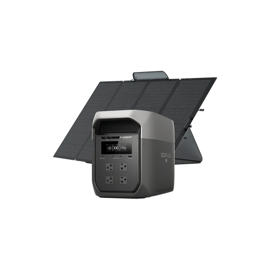 EcoFlow DELTA 3 Max Series Portable Power Station Solar Generator (2400W | 2048Wh)+ 400W Solar Panel