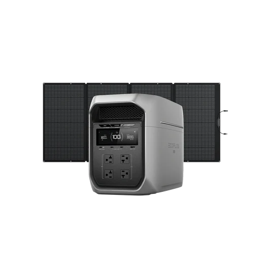 EcoFlow DELTA 3 Max Plus Series Portable Power Station Solar Generator (3000W | 2048Wh)+400W Solar Panel