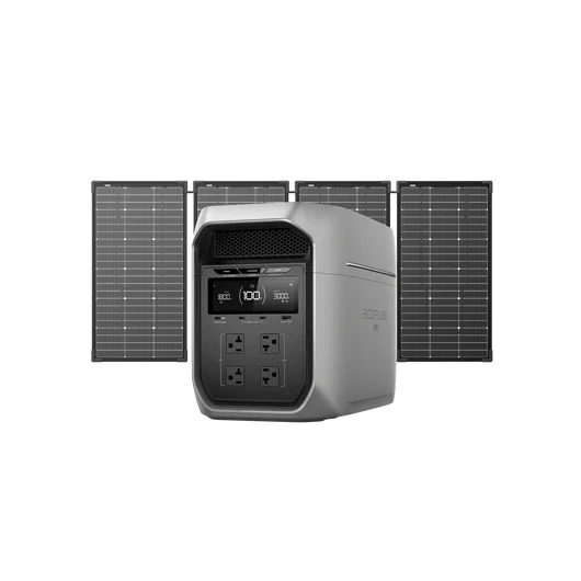 EcoFlow DELTA 3 Max Plus Series Portable Power Station Solar Generator (3000W | 2048Wh) + 220W Solar Panel