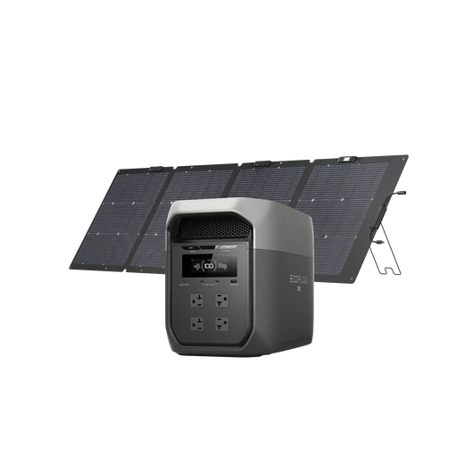 EcoFlow DELTA 3 Max Plus Series Portable Power Station Solar Generator (3000W | 2048Wh) + 220W Solar Panel