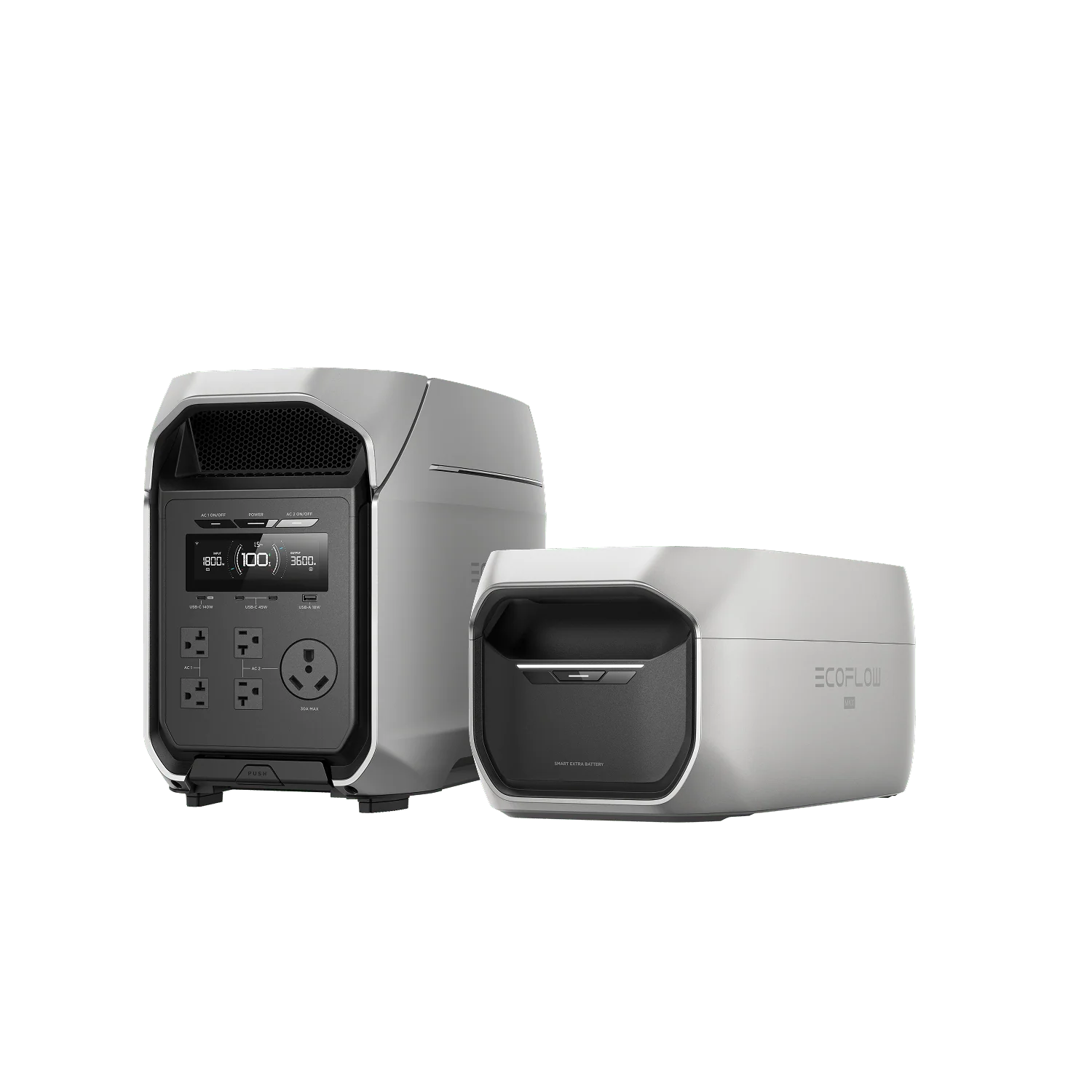 EcoFlow DELTA 3 Ultra Plus Power Station Solar Generator + DELTA 3 Max Plus Extra Battery (3600W | 5072Wh)