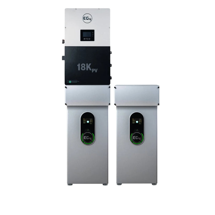 EG4 Complete Solar Kit | 12kW 120/240V Output 48VDC - 28.6kWh Solar Power System | EG4 18kPV Hybrid Inverter + 2 x EG4 Wallmount Indoor Battery + 24 x 410W Solar Panels