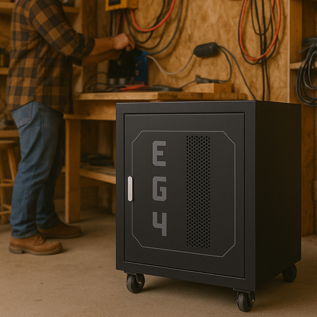 EG4 Enclosed Battery Rack | 3 Slot | Wheels Included