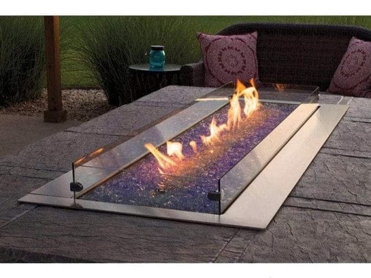 American Hearth Carol Rose 60" Outdoor Linear Multicolor LED Fire Pit