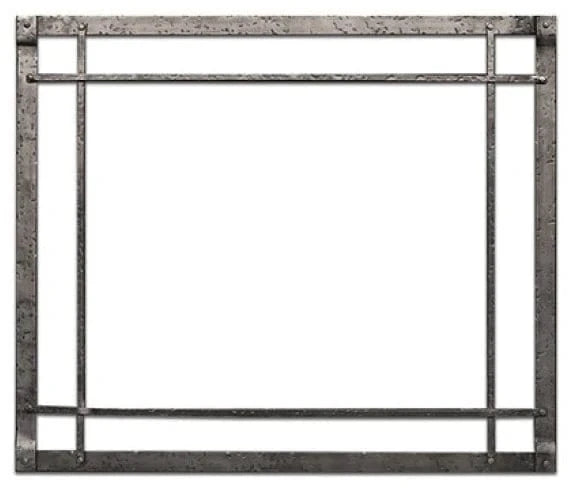 American Hearth Rushmore 35" Black Rectangle Forged Iron Inset Direct Vent Insert