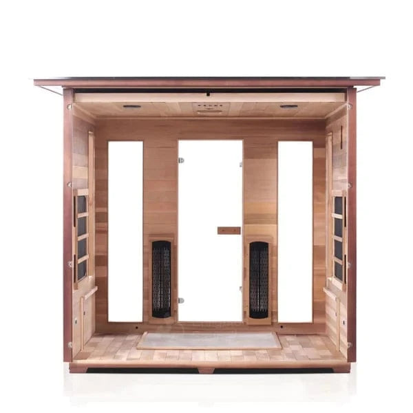 Enlighten InfraNature Original Rustic 8 Full Spectrum Infrared Outdoor Sauna | 8 Persons