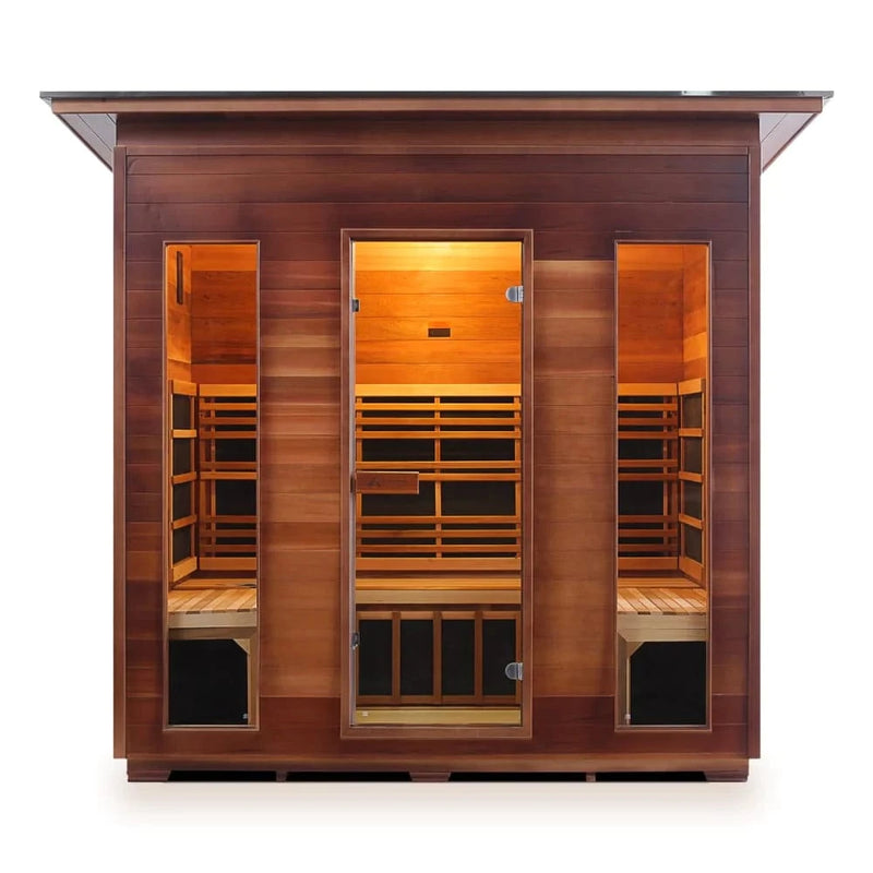 Enlighten InfraNature Original Rustic 8 Full Spectrum Infrared Outdoor Sauna | 8 Persons