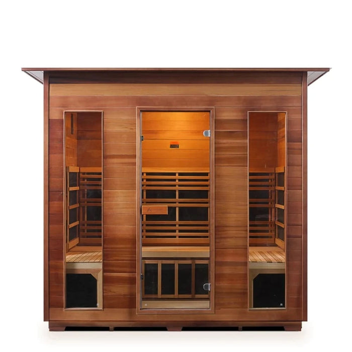 Enlighten InfraNature Original Rustic 8 Full Spectrum Infrared Outdoor Sauna | 8 Persons