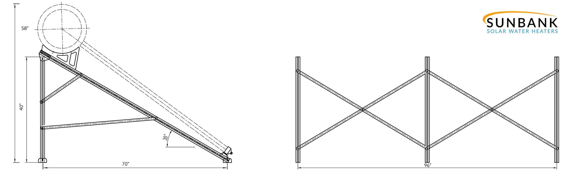 Sunbank Flat Roof or Ground Mount Bracket for SB-80G