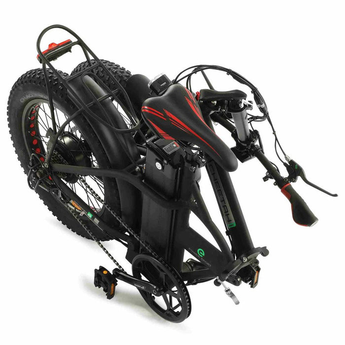 Ecotric Fat 20 Portable and Folding Fat Tire Electric Bike - Red