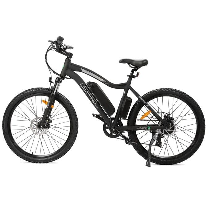 Ecotric Leopard Electric Mountain Bike - Matte Black | UL Certified