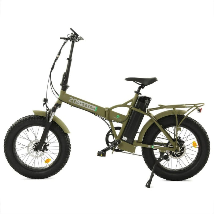 Ecotric Fat 20 Portable and Folding Fat Tire Electric Bike - Green