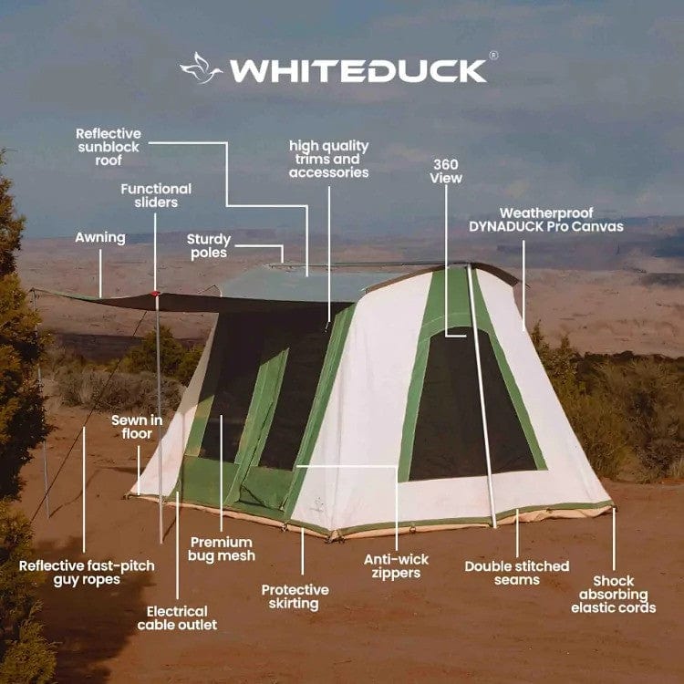 White Duck Outdoors 10'x10' Prota Canvas Tent, Deluxe