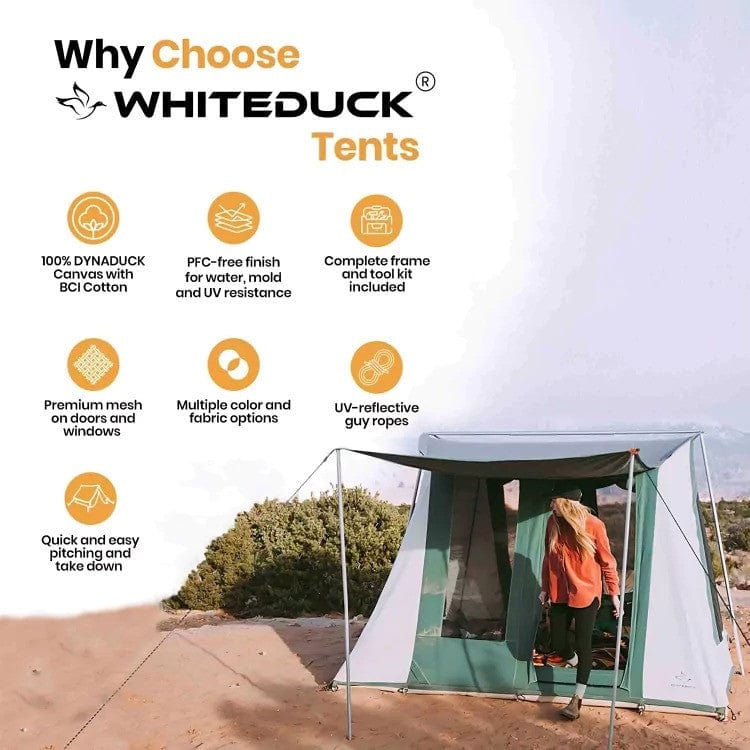 White Duck Outdoors 10’x14’ Prota Canvas Tent, Deluxe