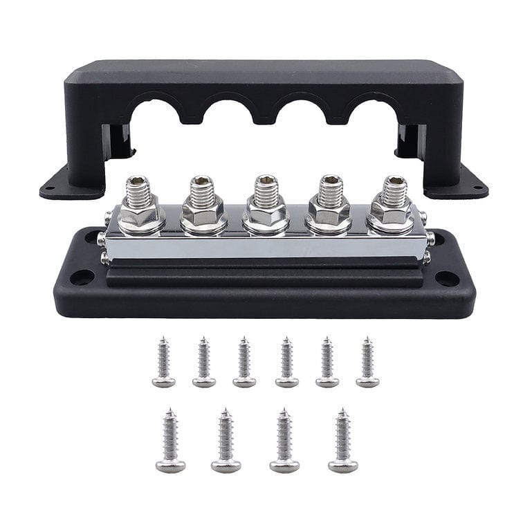 RUiXU Busbar | 8 x 3/8" Terminal Post + 8 x 14mm Fastening Nuts (work with OP140 or OP200)