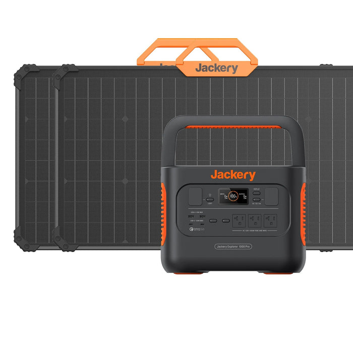 Jackery Explorer Solar Generator 1000 Pro + 2 x SolarSaga 80W Solar Panels
