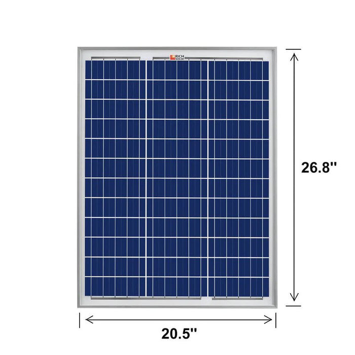 Rich Solar Mega 50 Watt Polycrystalline Solar Panel