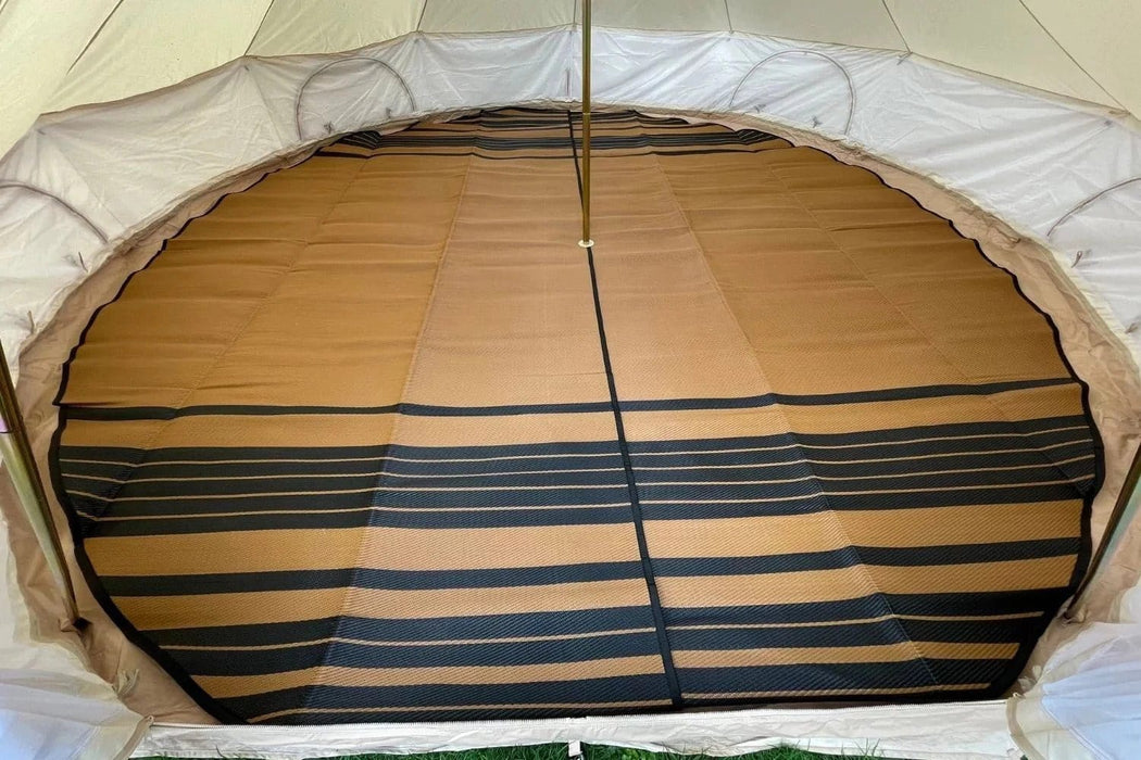 Life InTents Striped Bell Tent Floor Matting Cover | 13' (4M)