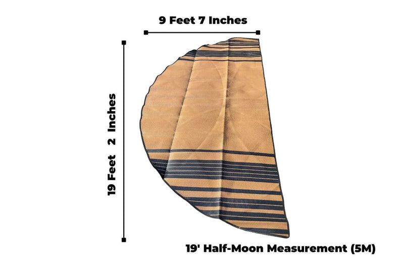 Life InTents Striped Bell Tent Floor Matting Cover | 20' (6M)