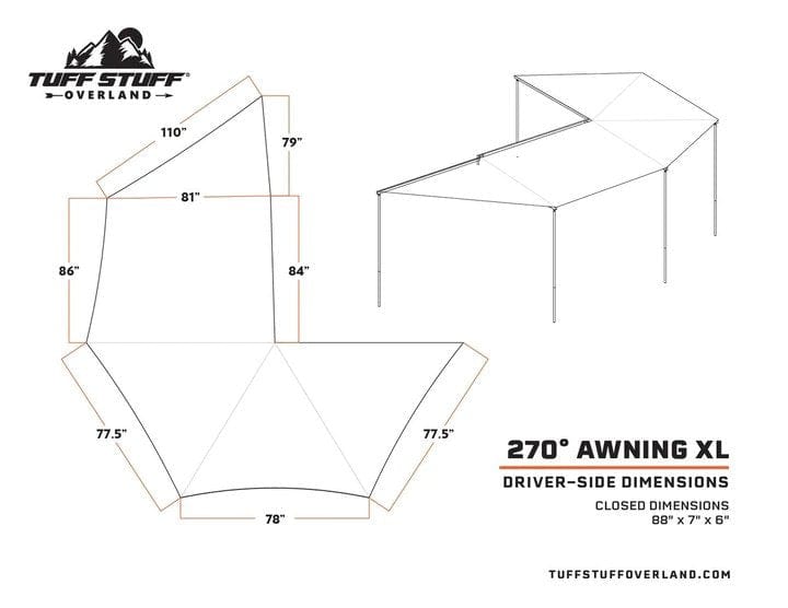 Tuff Stuff® 270º Degree XL Awning