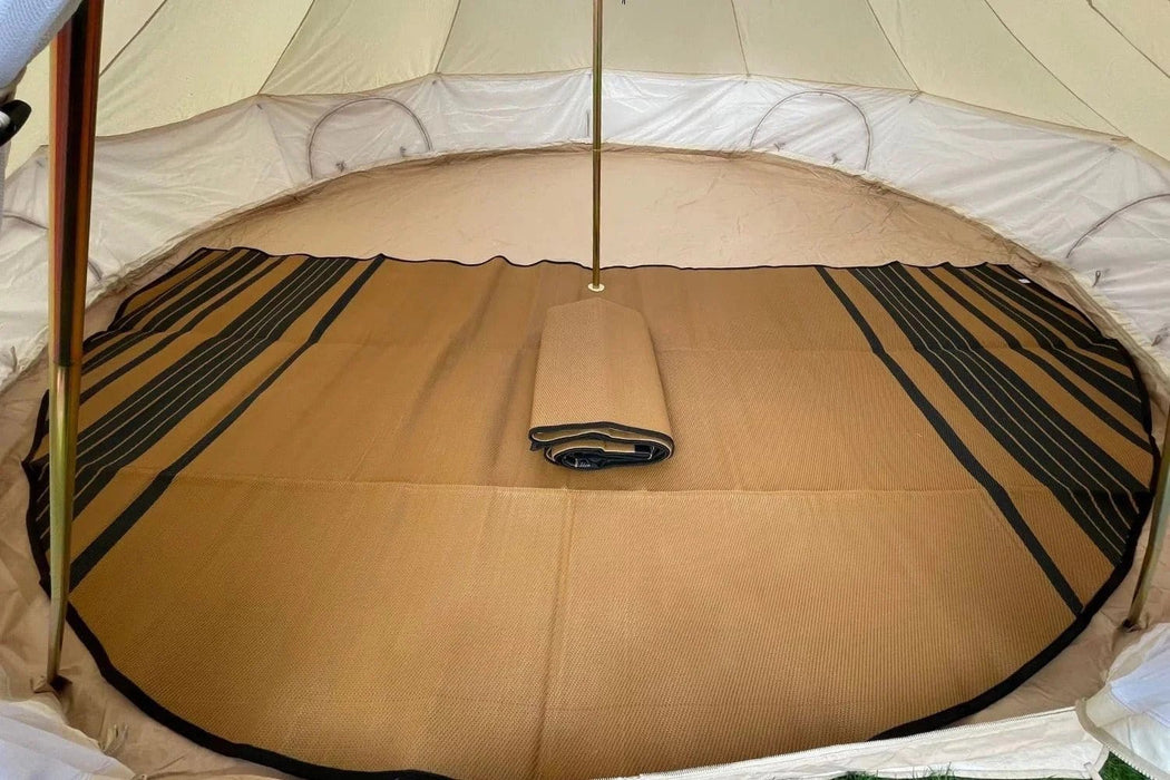 Life InTents Striped Bell Tent Floor Matting Cover | 20' (6M)