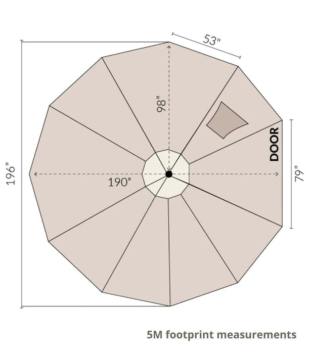 Life InTents Bell Tent Tarp Foot Print l 16.4' (5M)