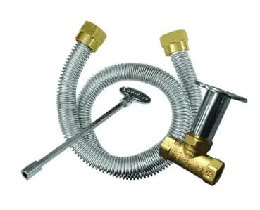 Firegear Stainless Steel Round Drop-In Pan Gas Fire Pit Burner Kit with Match Throw Ignition System