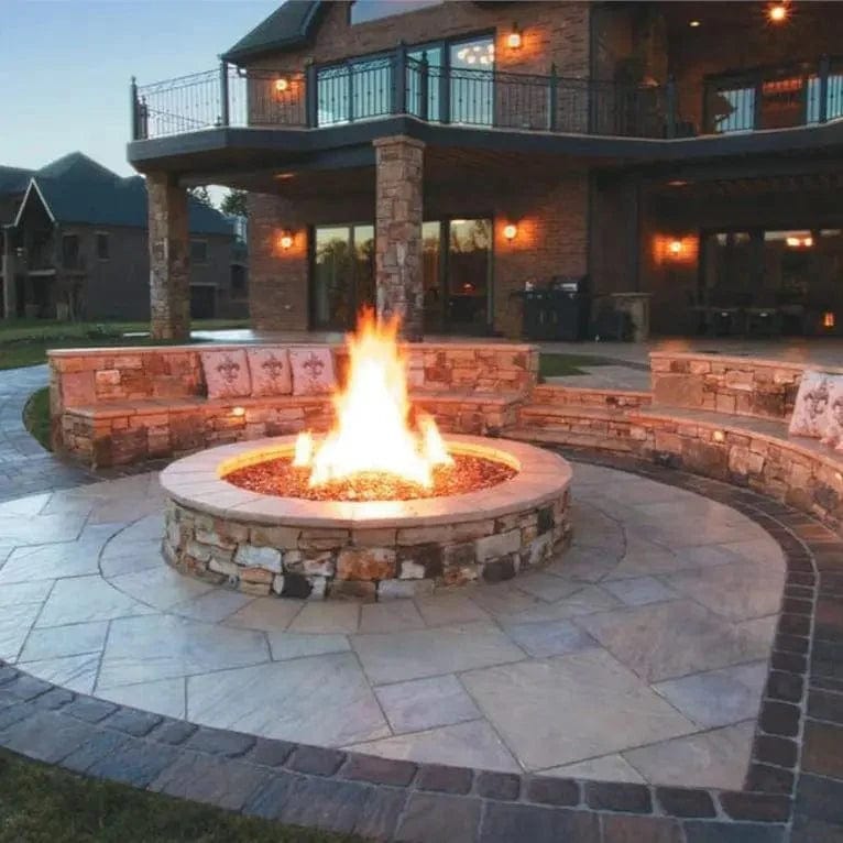 Firegear Stainless Steel Square Drop-In Pan Gas Fire Pit Burner Kit with AWS Electronic Ignition System