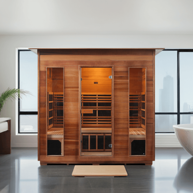 Enlighten InfraNature Original Rustic 5 Full Spectrum Infrared Indoor Sauna | 5 Persons