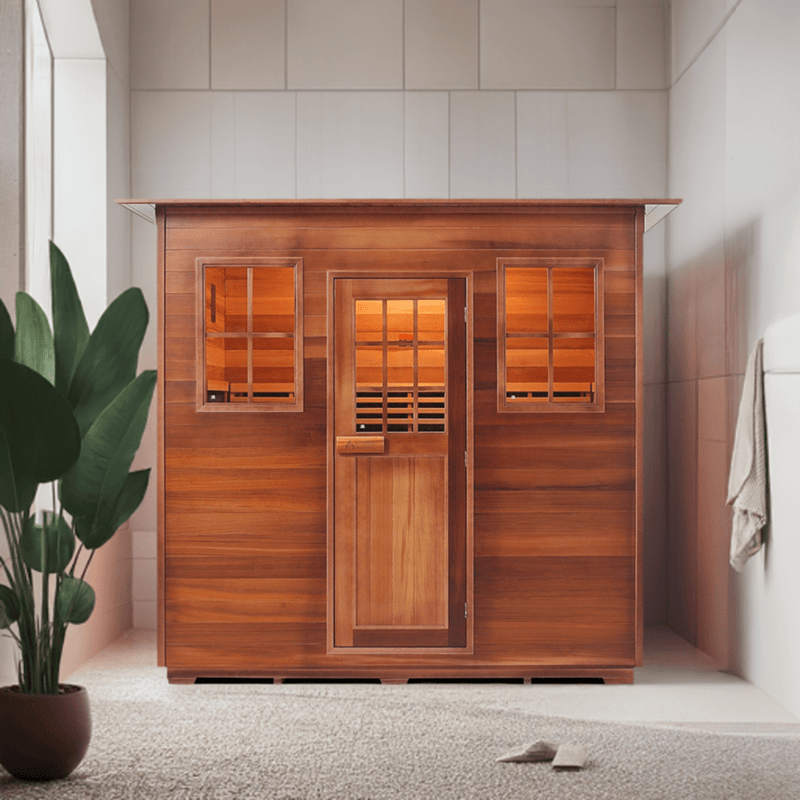 Enlighten InfraNature Duet Sapphire 5 Hybrid Infrared/Traditional Indoor Sauna | 5 Persons
