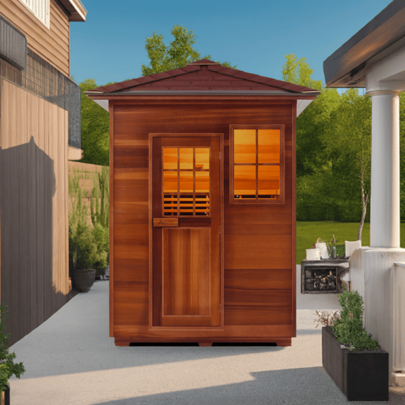Enlighten InfraNature Original Sierra 3 Full Spectrum Infrared Outdoor Sauna | 3 Persons
