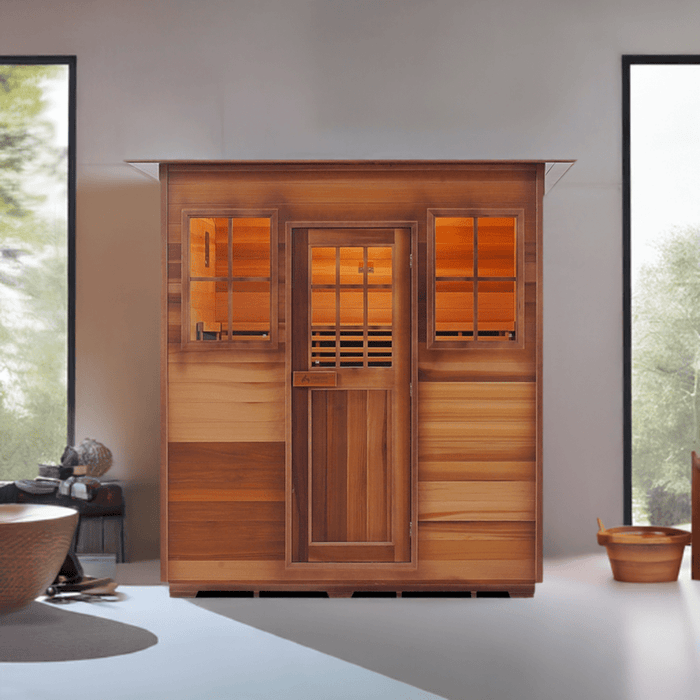 Enlighten InfraNature Duet Sapphire 4 Hybrid Infrared/Traditional Indoor Sauna | 4 Persons