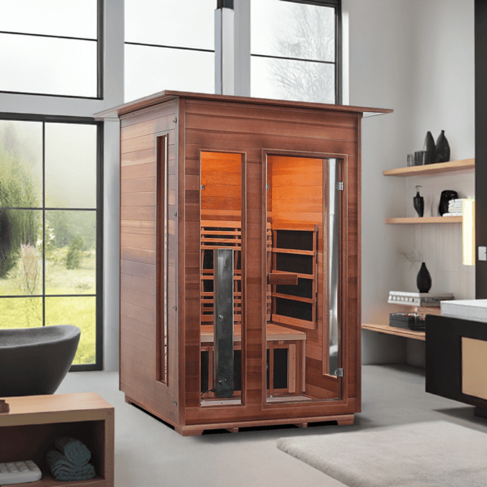 Enlighten InfraNature Duet Diamond 2 Hybrid Infrared/Traditional Indoor Sauna | 2 Persons