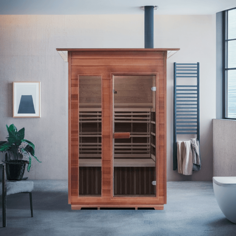 Enlighten SaunaTerra SunRise 2 Dry Traditional Indoor Sauna | 2 Persons