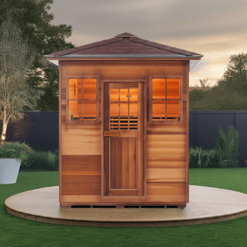 Enlighten SaunaTerra MoonLight 4 Dry Traditional Outdoor Sauna | 4 Persons