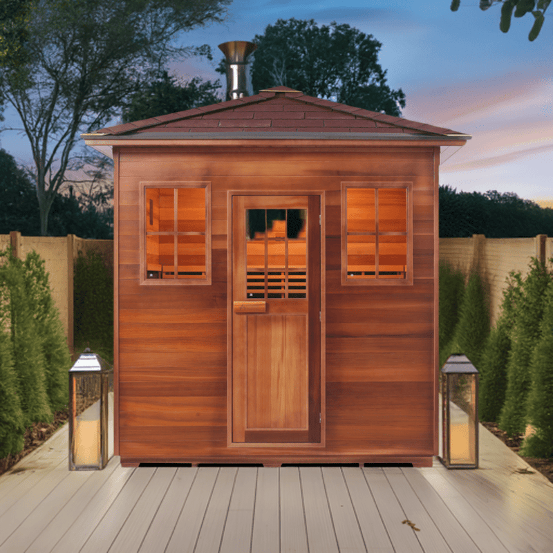 Enlighten InfraNature Original Sierra 5 Full Spectrum Infrared Outdoor Sauna | 5 Persons