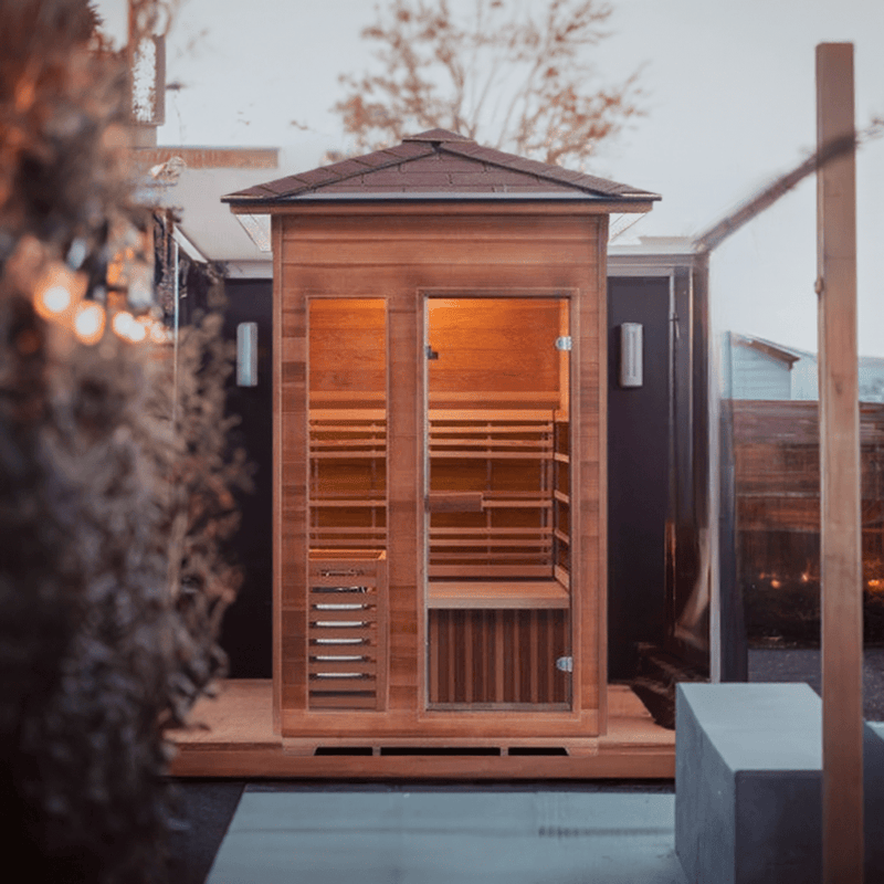 Enlighten SaunaTerra SunRise 2 Dry Traditional Outdoor Sauna | 2 Persons