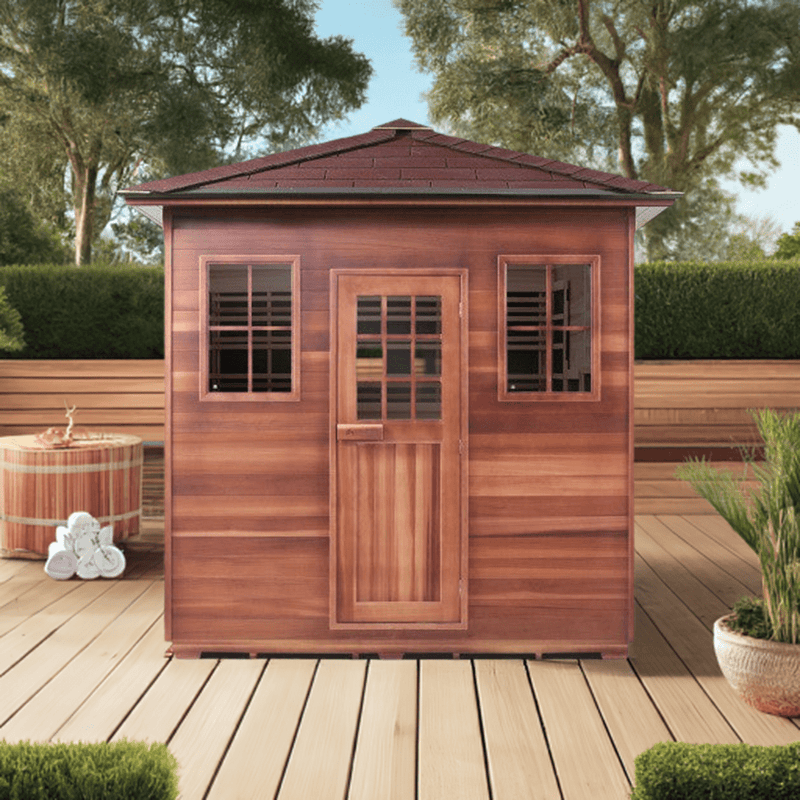 Enlighten InfraNature Original Sierra 8 Full Spectrum Infrared Outdoor Sauna | 8 Persons