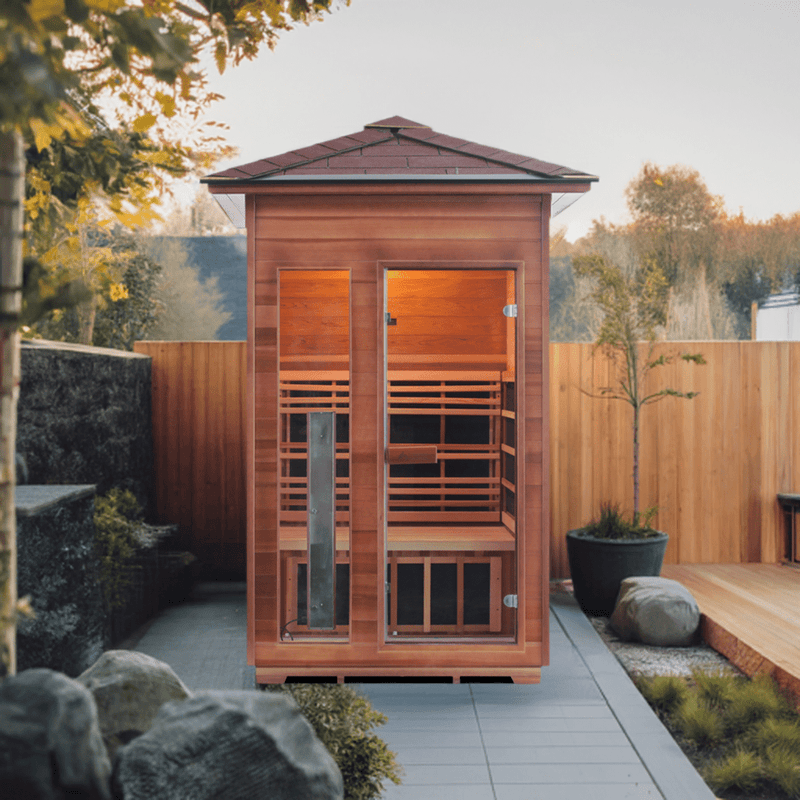 Enlighten InfraNature Original Rustic 2 Full Spectrum Infrared Outdoor Sauna | 2 Persons