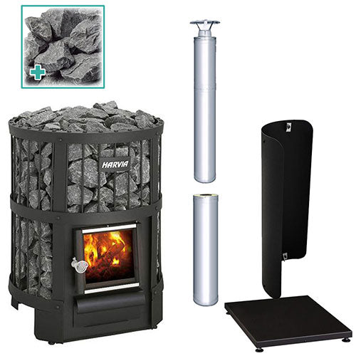 Harvia Legend 150 SS Pkg 16.0kW Wood-Burning Sauna Stove Package