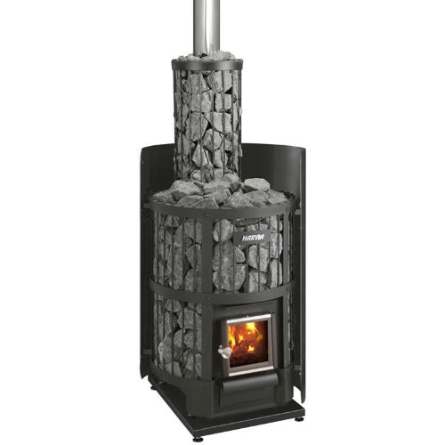Harvia Legend 150 BK WH Pkg 16.0kW Wood-Burning Sauna Stove Package