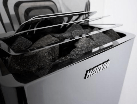 Harvia The Wall Black Stainless Steel Sauna Heater