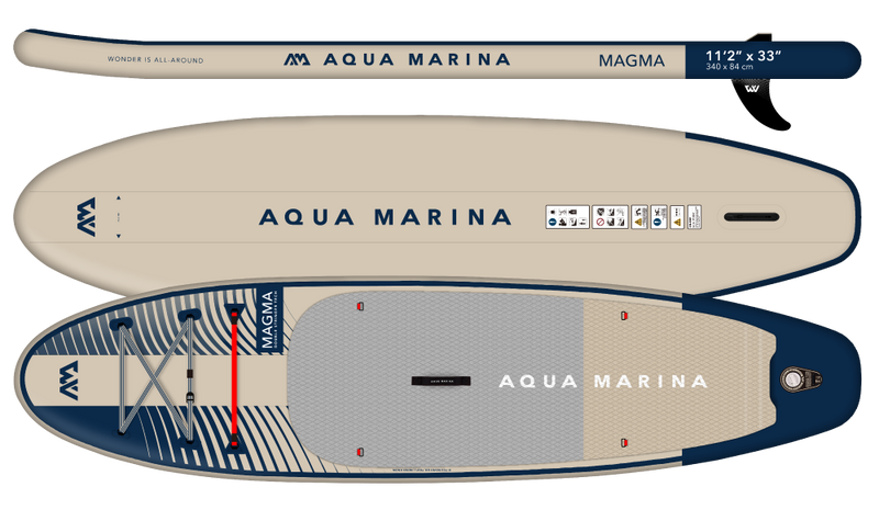 Aqua Marina MAGMA ADVANCED ALL-AROUND SERIES Size 11'2" Inflatable Paddle Board