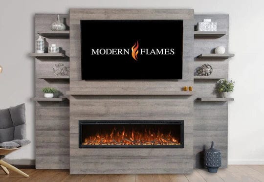 Modern Flames Allwood Media Main Wall System for OR60-SLIM (6' W x 7' 10" H)