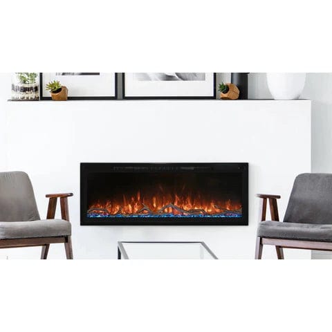 Modern Flames SPECTRUM SLIMLINE 100" Built-In Linear Electric Fireplace (4" Deep - 96" x 12" Viewing)