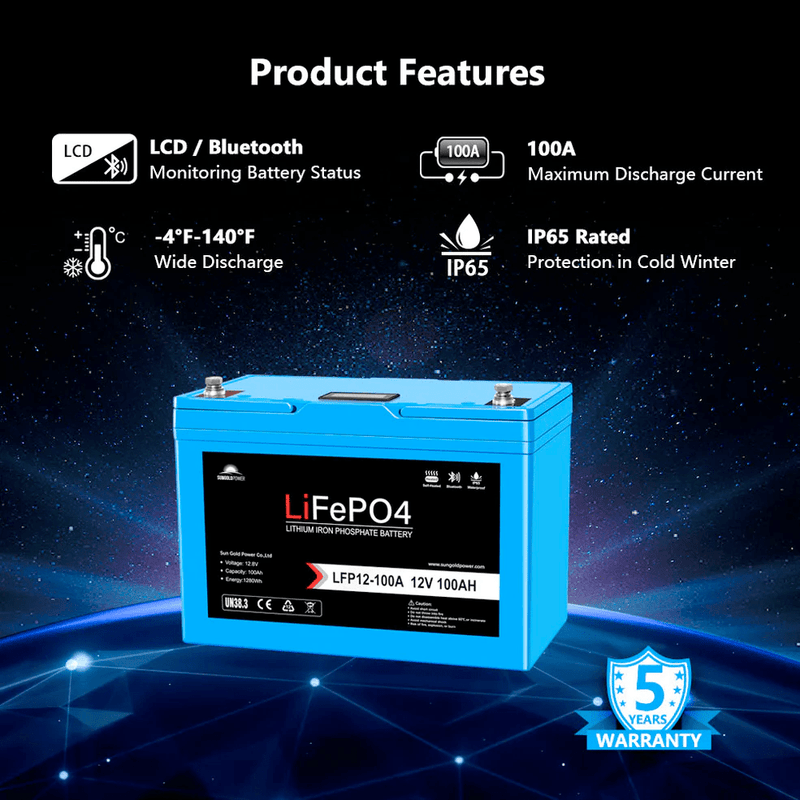 product features 12v 100ah